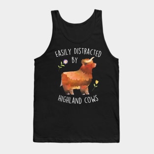 Easily Distracted by Highland Cows Tank Top